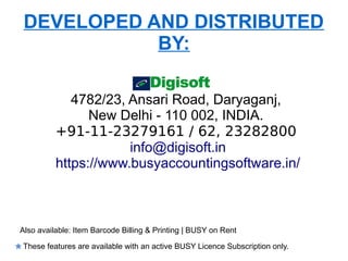Busy accounting software ppt | PDF