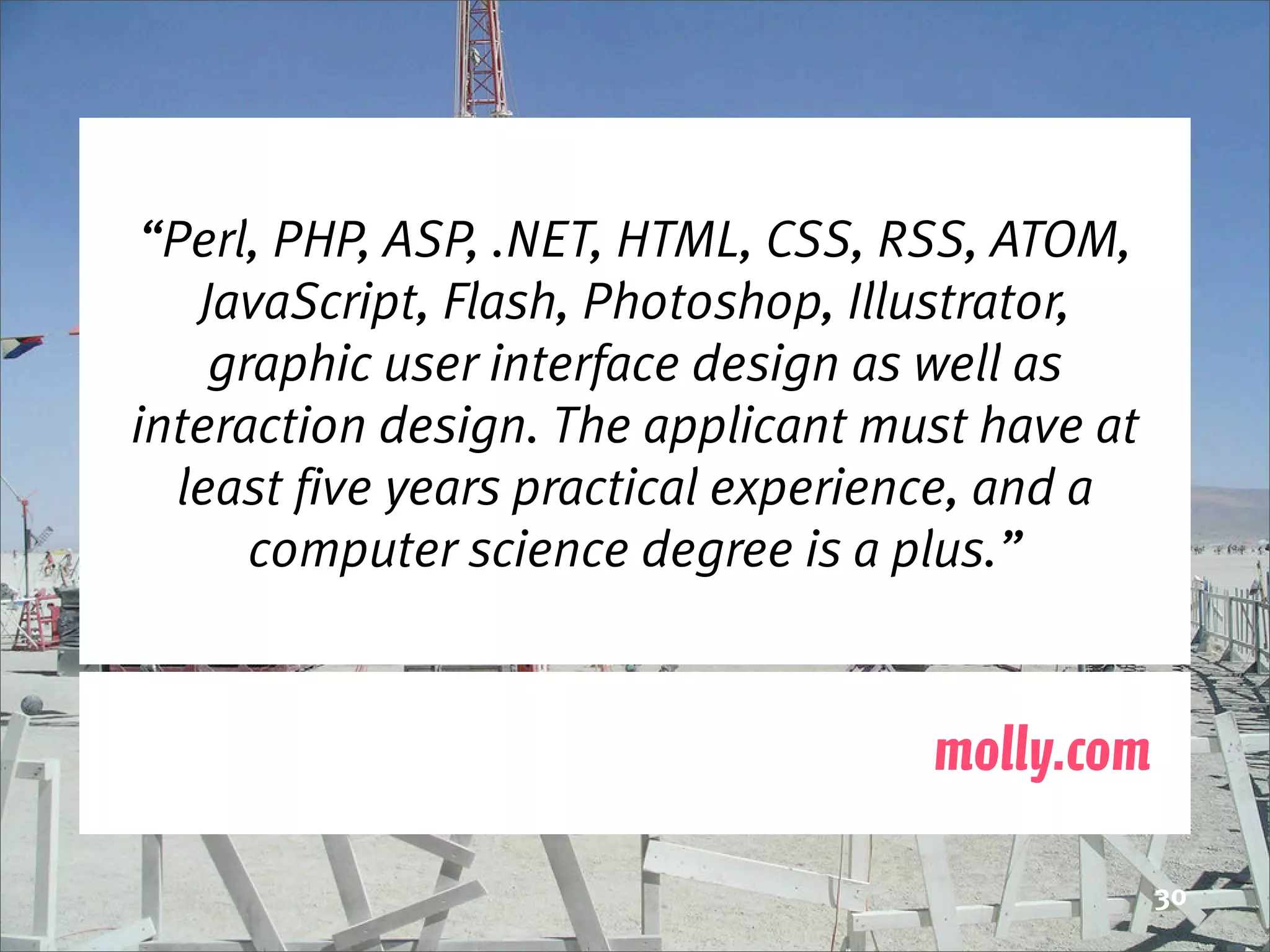 But I'm a Bloody Designer!