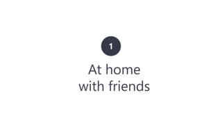 1
At home
with friends
 