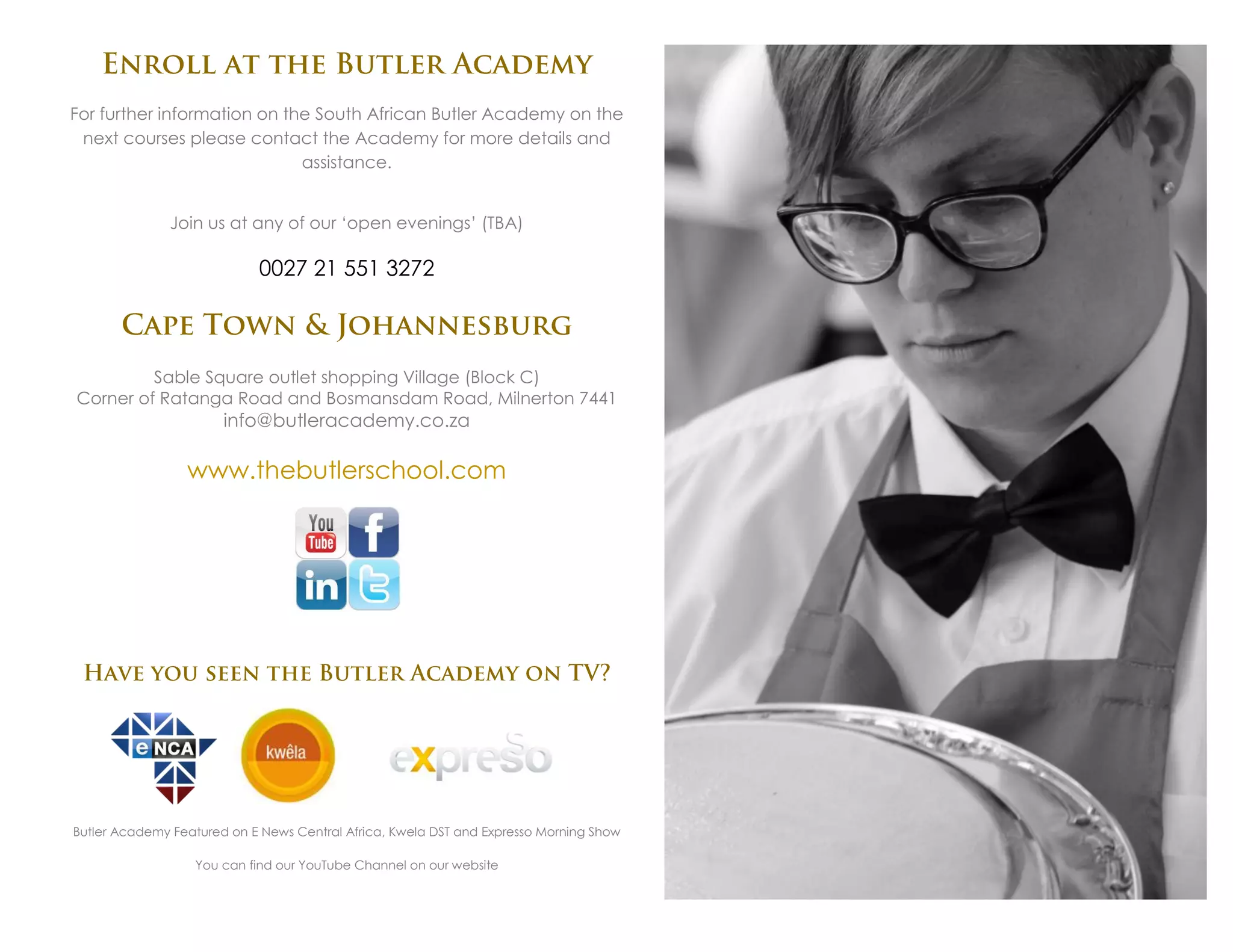 Butler Training Brochure PDF