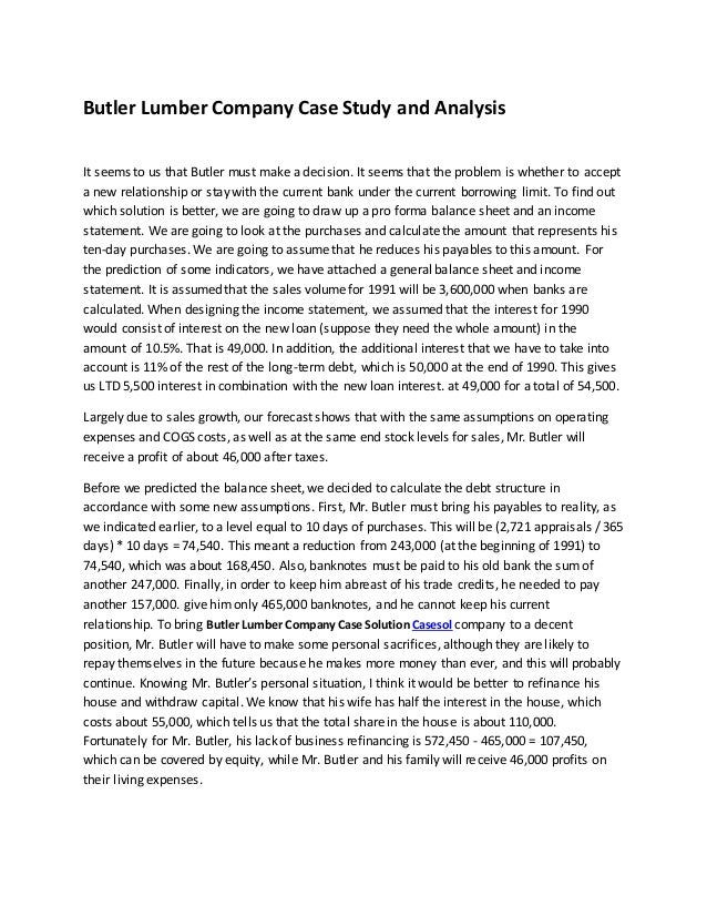 What are the main sources and uses of funds for butler lumber company over the past 2 years image