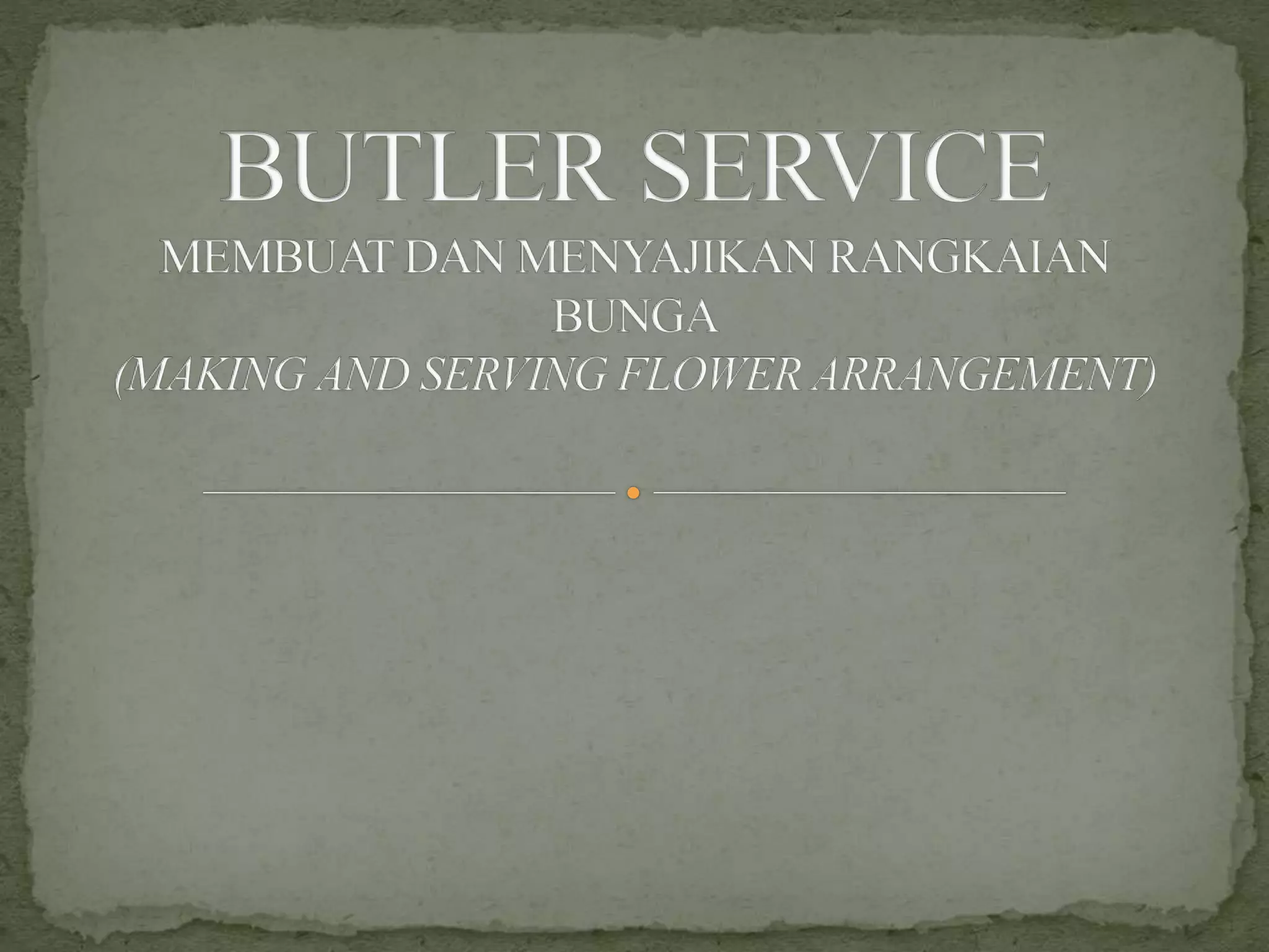Butler service power point | PPTX