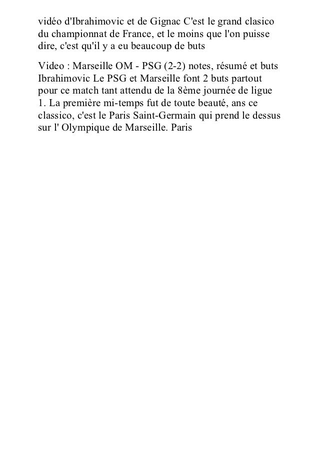Marseille psg resume