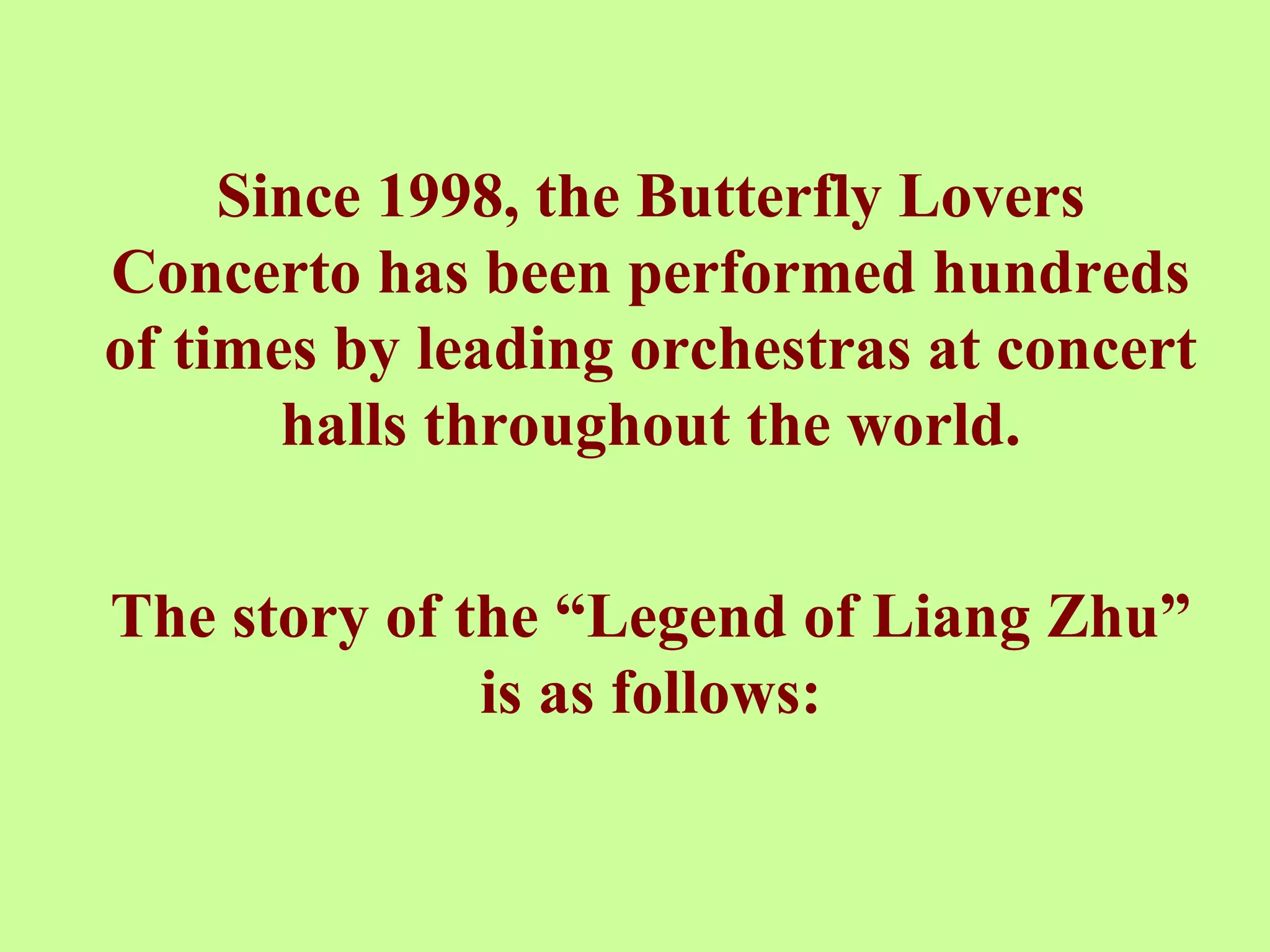 Butterfly Lover's Concerto | PPT, image size:2048x1536