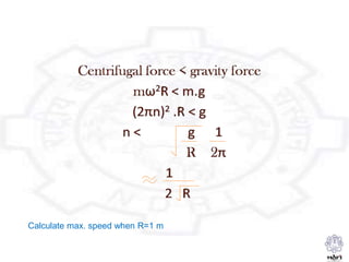 Calculate max. speed when R=1 m
 