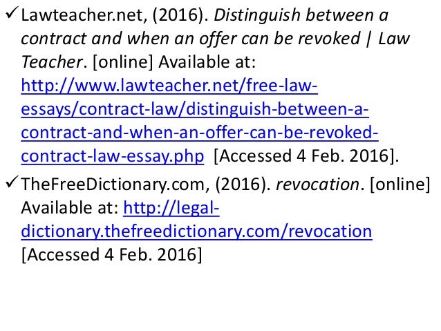 Conclude contract law essay