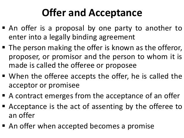 offer acceptance