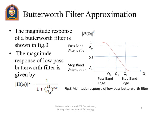 Butterworth filter | PPT
