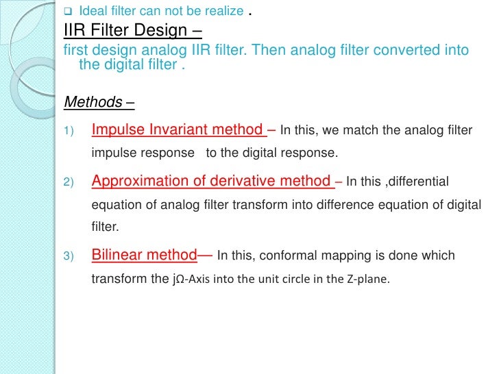 Butterworth filter design