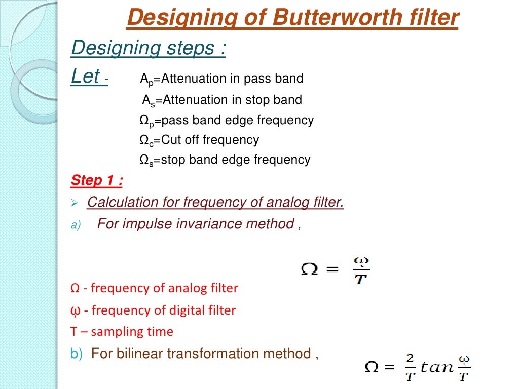 Butterworth filter design