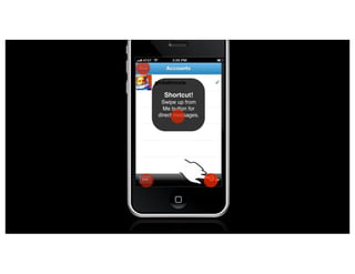 Shortcut!
Swipe up from
Me button for
direct messages.