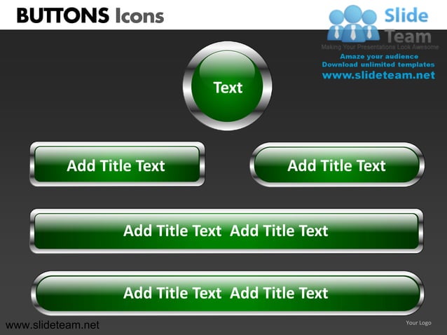 Buttons icons powerpoint presentation templates. | PPT