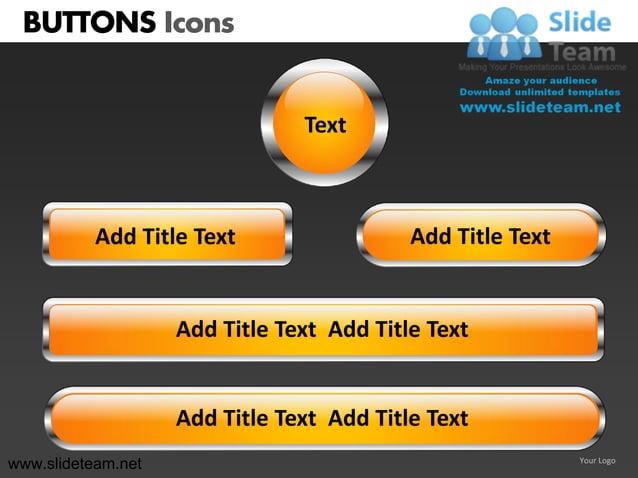 Buttons icons powerpoint presentation templates. | PPT
