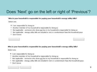 Does ‘Next’ go on the left or right of ‘Previous’?
9
 