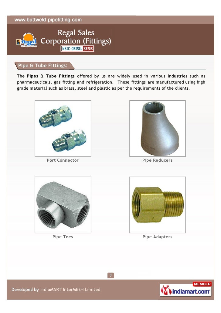 Regal Sales Corporation (Fittings), Mumbai, Pipe & Tubes Fitting