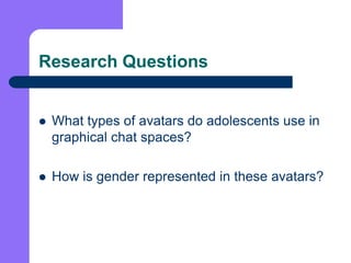 Buxom girls and boys in baseball hats: Adolescent avatars in graphical ...