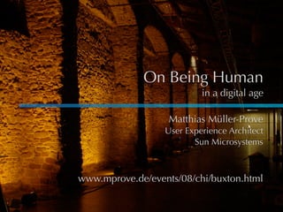 On Being Human in a Digital Age
