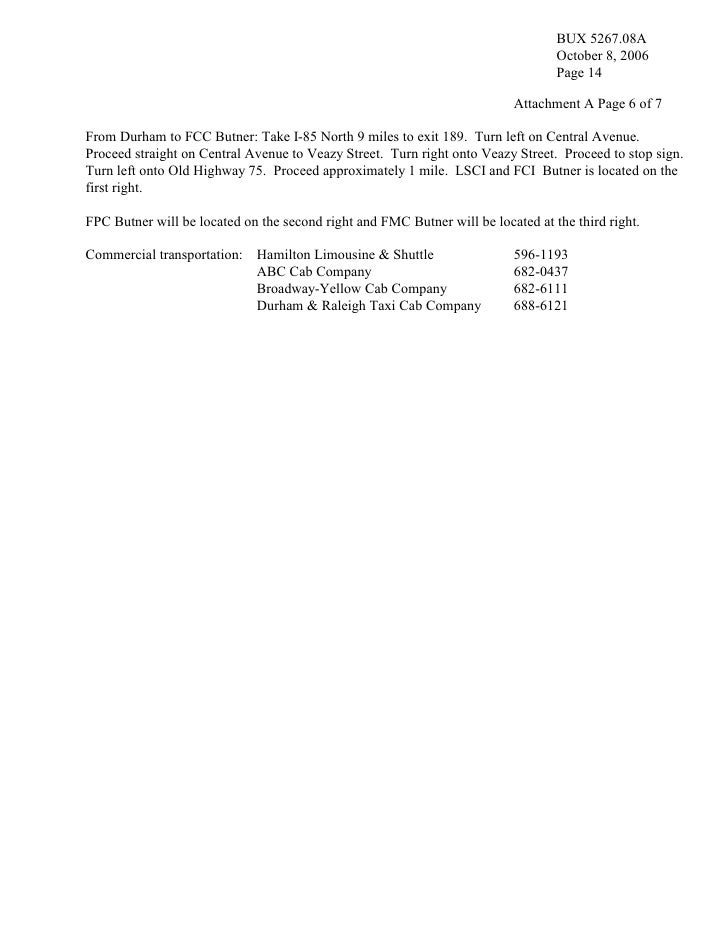 FindLaw Butner, North Carolina Federal Correctional Complex Visitin…