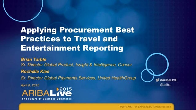 Applying Procurement Best Practices To Travel