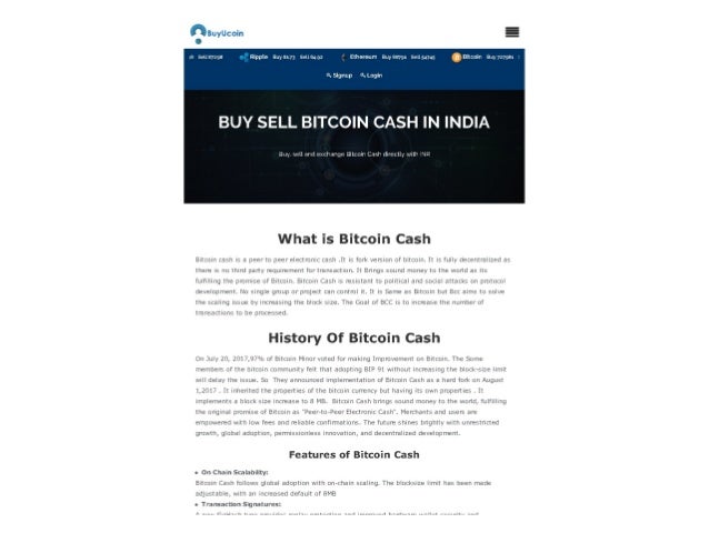 Buy Bitcoin Cash In India Easily And Know About It - 
