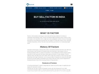 Buy factom-india and know about its history