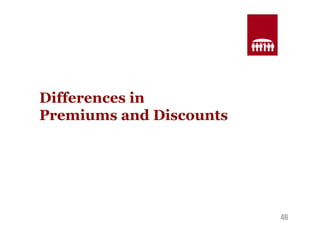 46 
Differences in 
Premiums and Discounts 
 