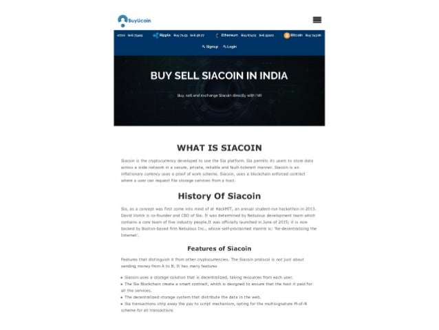 Where To Buy Siacoin Coin,Can Siacoin (SC) fulfill its potential in 2018?