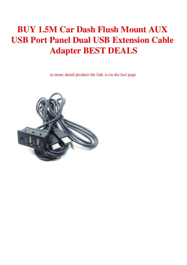 Buy 1 5m Car Dash Flush Mount Aux Usb Port Panel Dual Usb Extension C