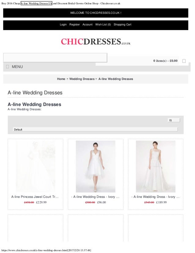 Buy 2016 Cheap A Line Wedding Dresses Uk And Discount Bridal Gowns On
