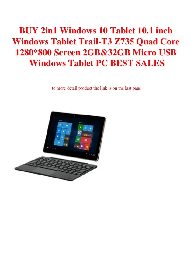 Buy 2in1 Windows 10 Tablet 10 1 Inch Windows Tablet Trail T3 Z735 Qua