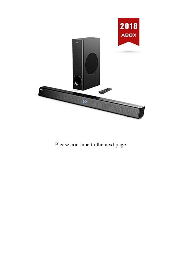 abox soundbar with subwoofer