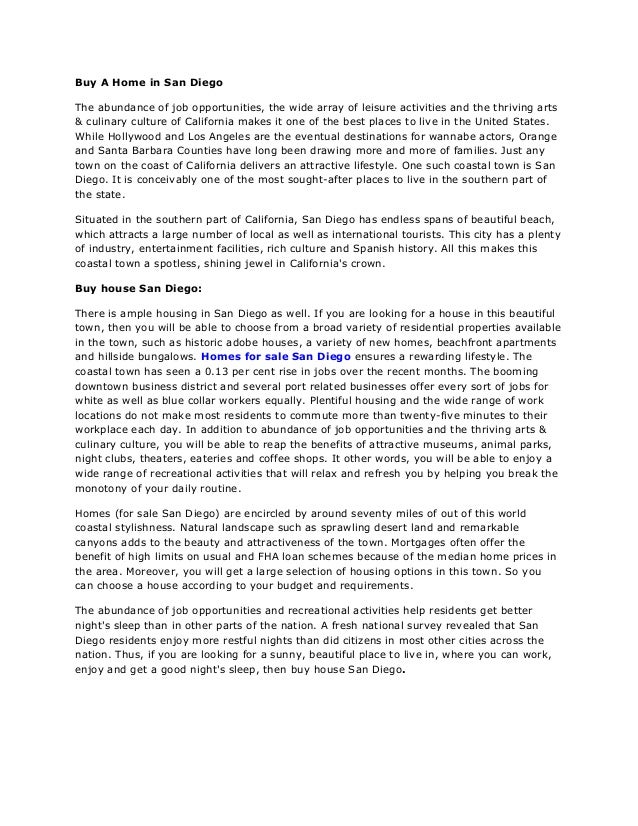 Buy a home in san diego