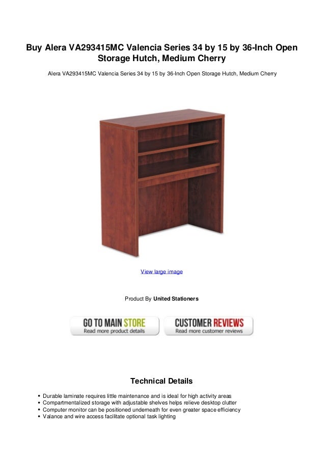 Buy Alera Va293415 Mc Valencia Series 34 By 15 By 36 Inch Open Storag