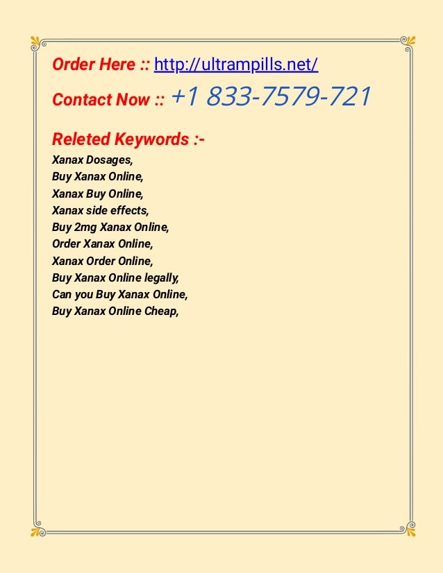 can you order xanax online legally