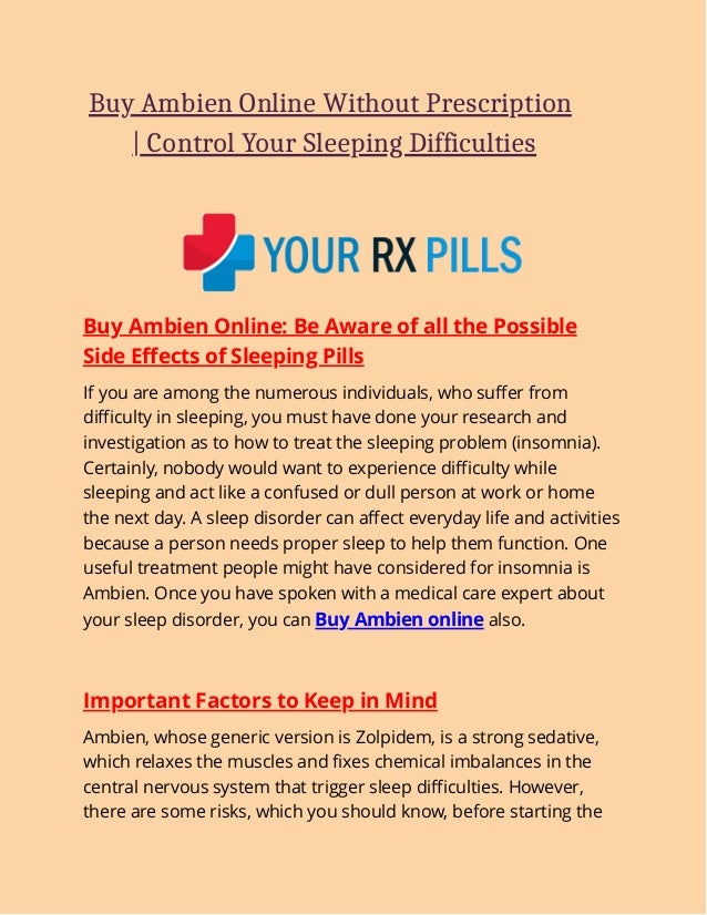 Buy zolpidem without a prescription