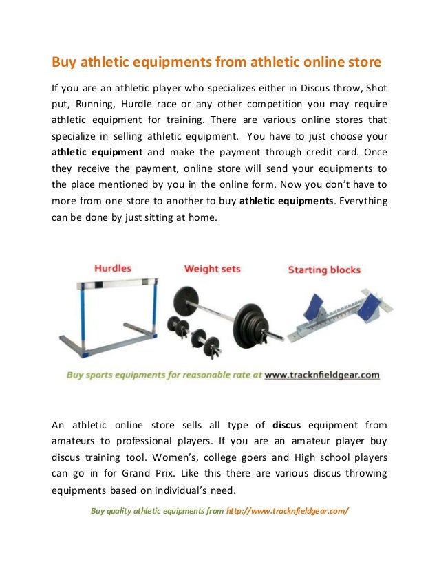 Buy athletic equipments from athletic online store