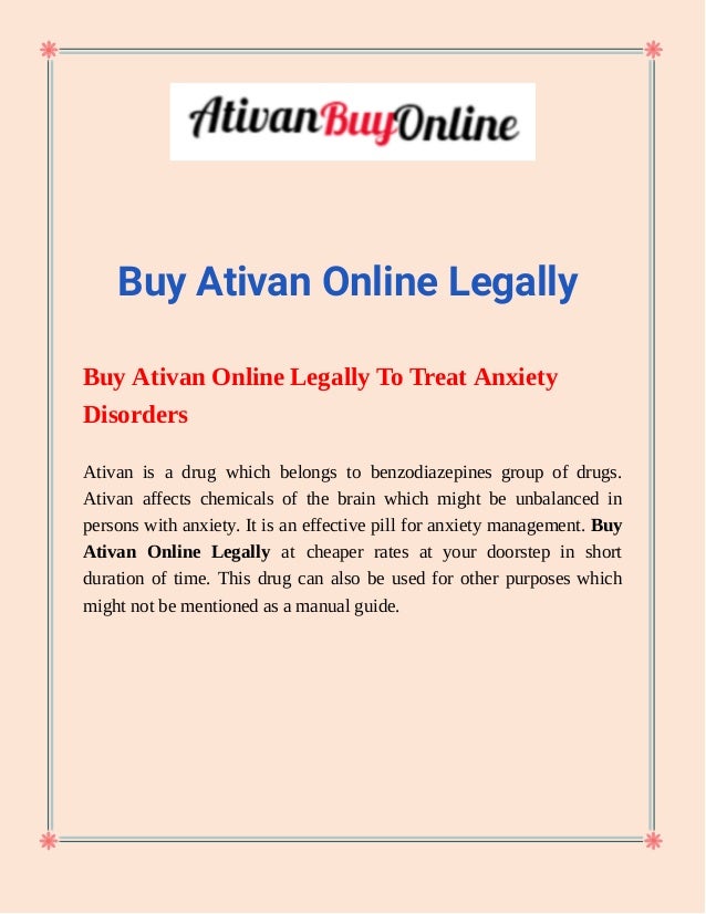 Order generic ativan overnight