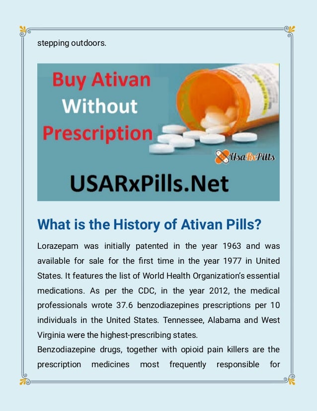 Buy Ativan Without Prescription