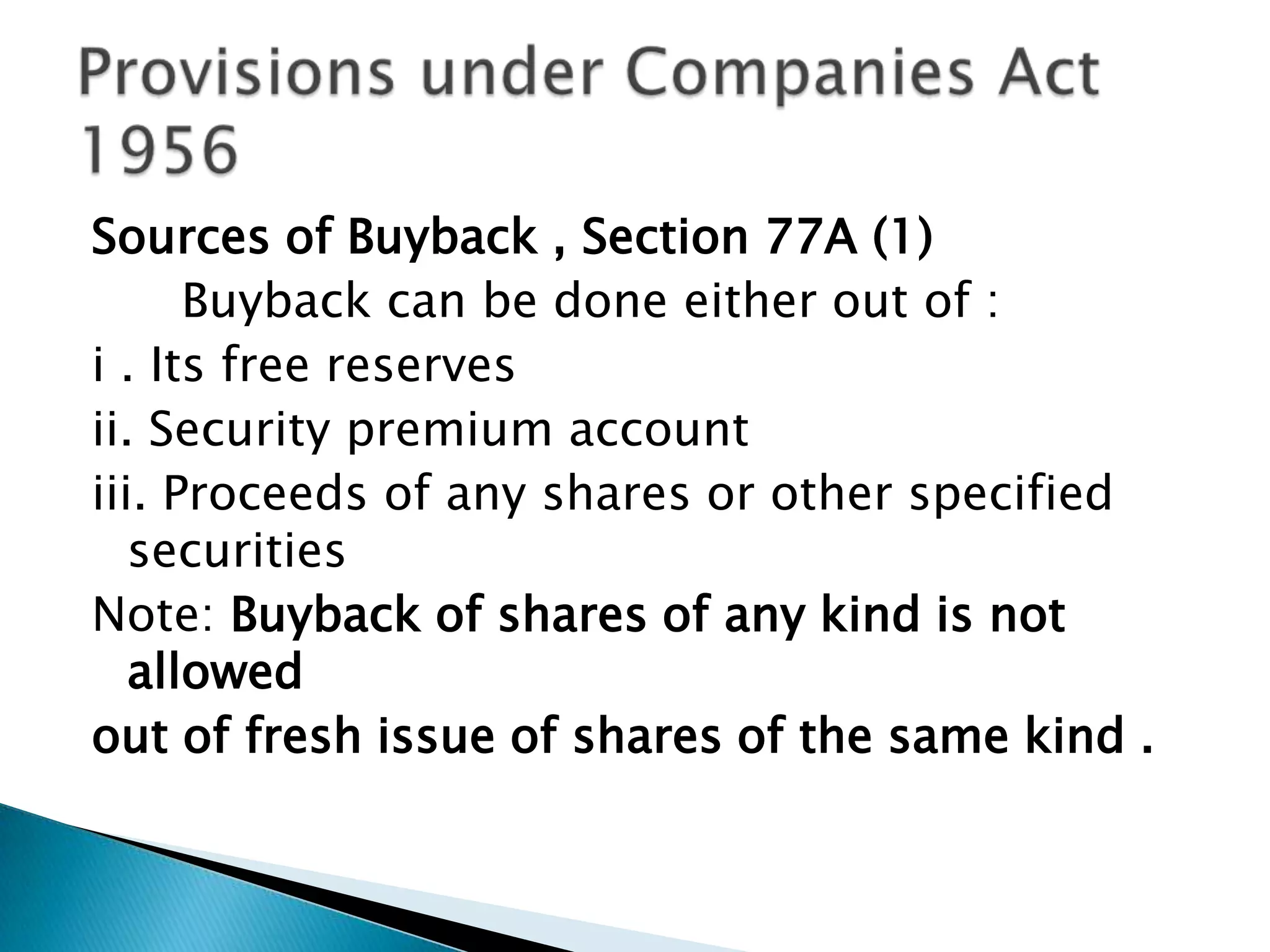 Buyback and share spilt | PPTX