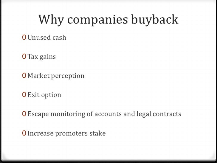 how do companies buy back shares