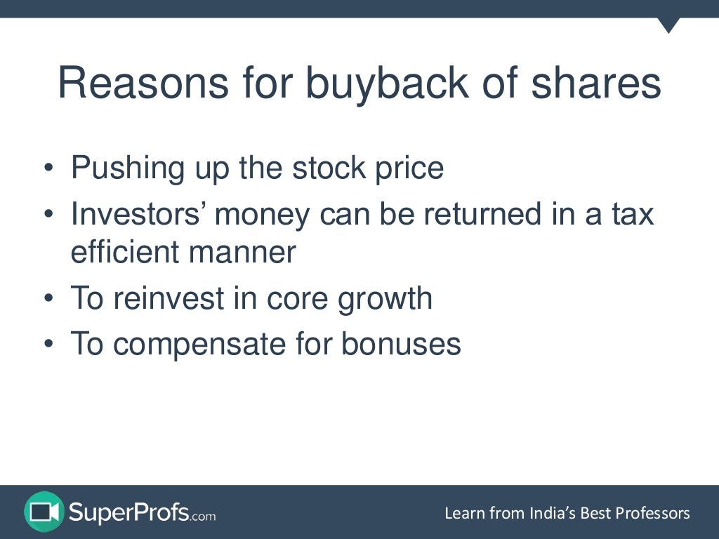 Buyback of Shares
