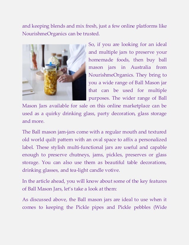 Buy Ball Mason Jars Australia