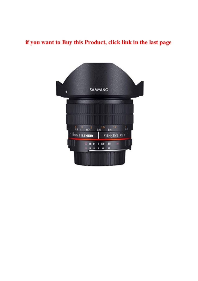 Buy Best Product SAMYANG 8 mm f3.5 UMC CS II fisheye lens