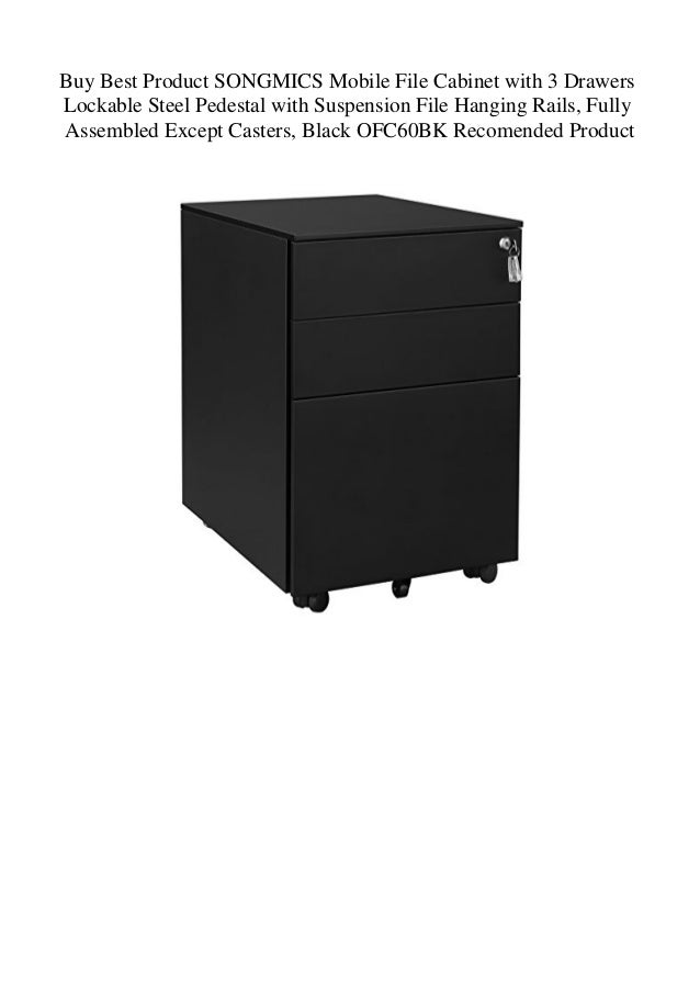 Buy Best Product Songmics Mobile File Cabinet With 3 Drawers Lockable