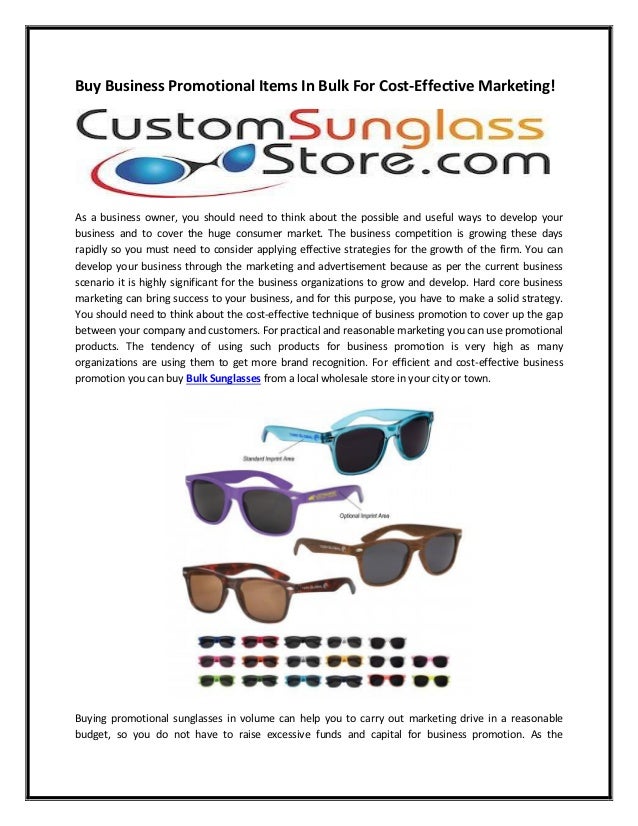 bulk custom sunglasses