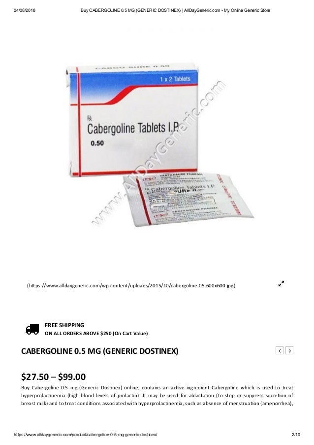 Buy generic cabergoline