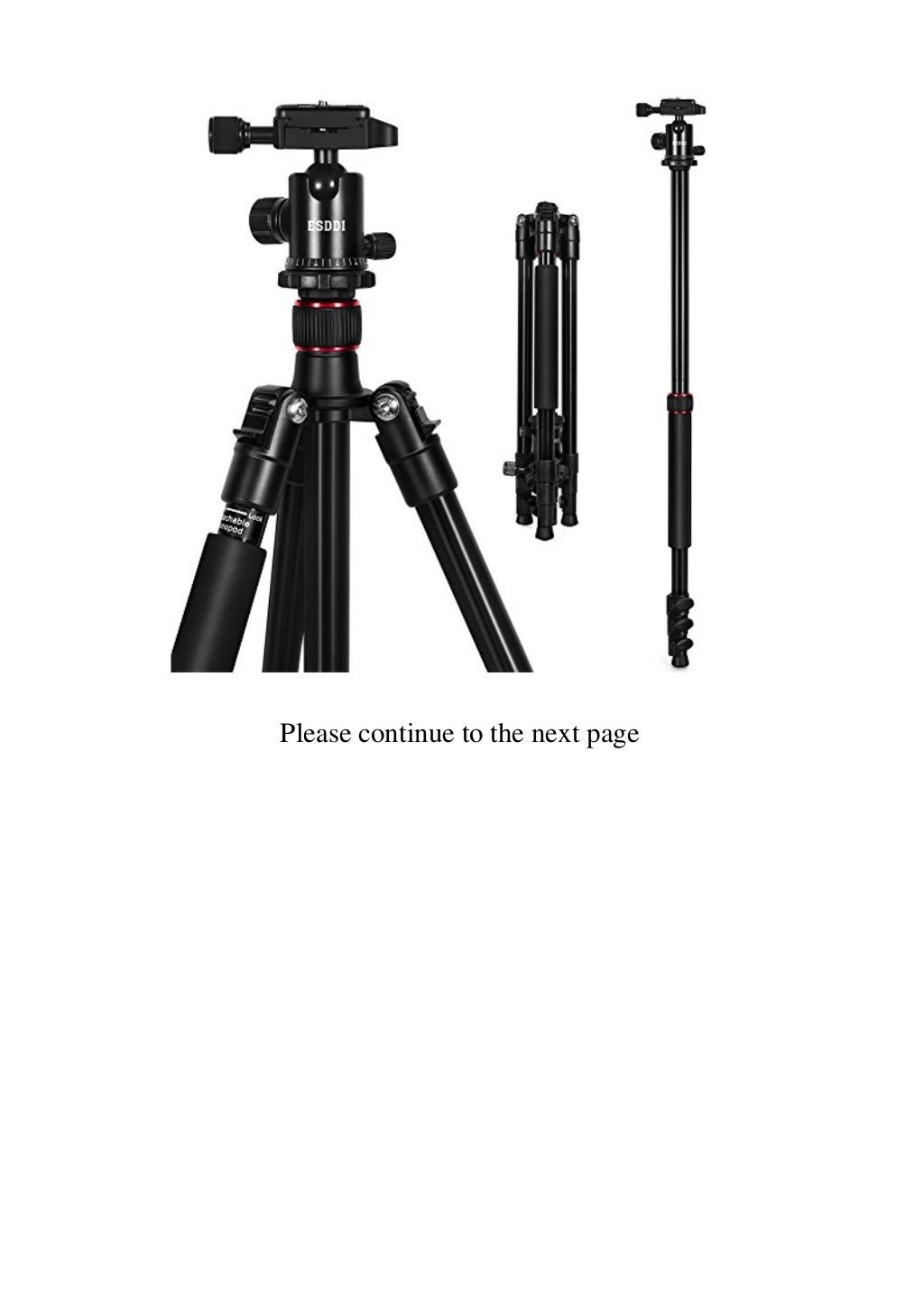 Buy Camera Tripod ESDDI 62.6Alluminum Alloy Tripod with Monopod and