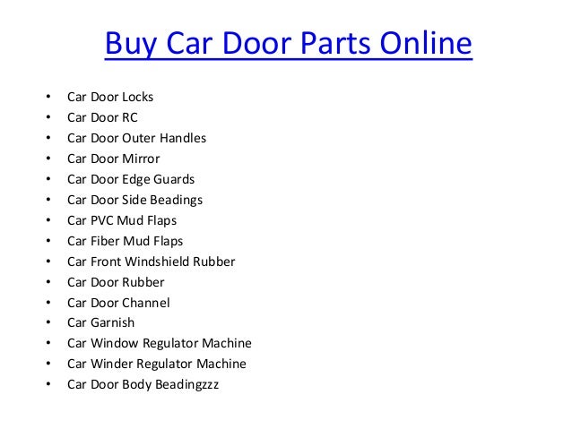 Buy Car Door Parts Online