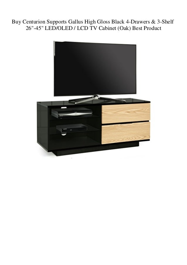 Buy Centurion Supports Gallus High Gloss Black 4 Drawers 3 Shelf 26