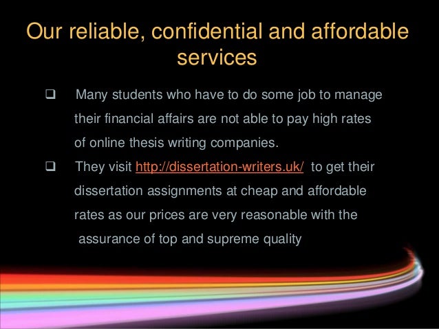 Cheap dissertation writing services degree